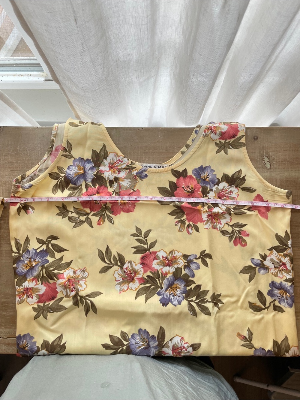Josephine Chaus 2pc Floral Maxi Dress Shirt Set Yellow M Petite 90s Vintage - Picture 8 of 11